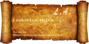 Levkovics Anita névjegykártya