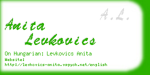 anita levkovics business card